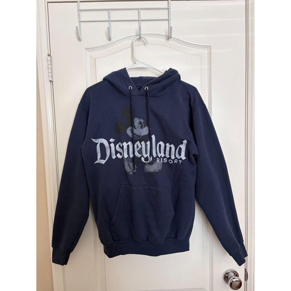 Authentic Disneyland Walt Disney World Resort by Hanes Navy Blue Hoodie Size S
